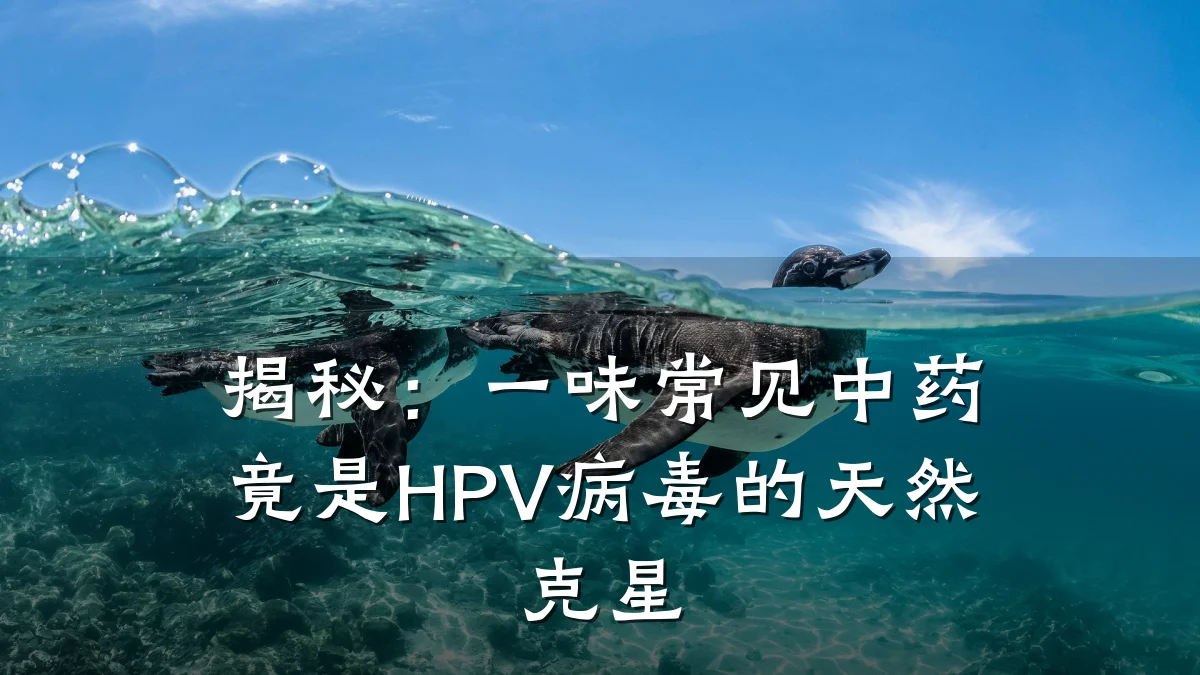 揭秘:一味常见中药竟是HPV病毒的天然克星
