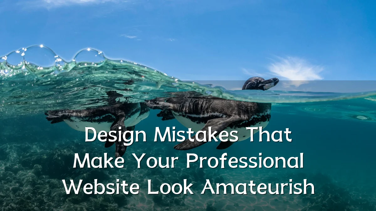 Design Mistakes That Make Your Professional Website Look Amateurish