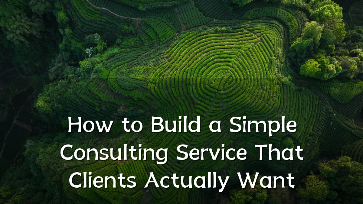 How to Build a Simple Consulting Service That Clients Actually Want