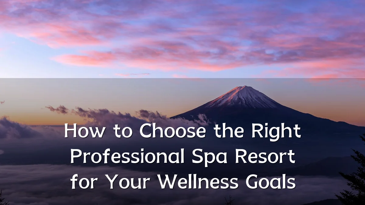 How to Choose the Right Professional Spa Resort for Your Wellness Goals