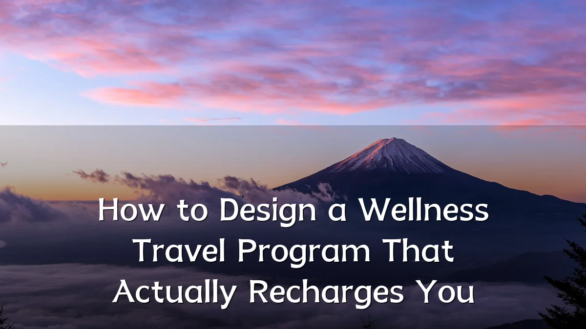 How to Design a Wellness Travel Program That Actually Recharges You