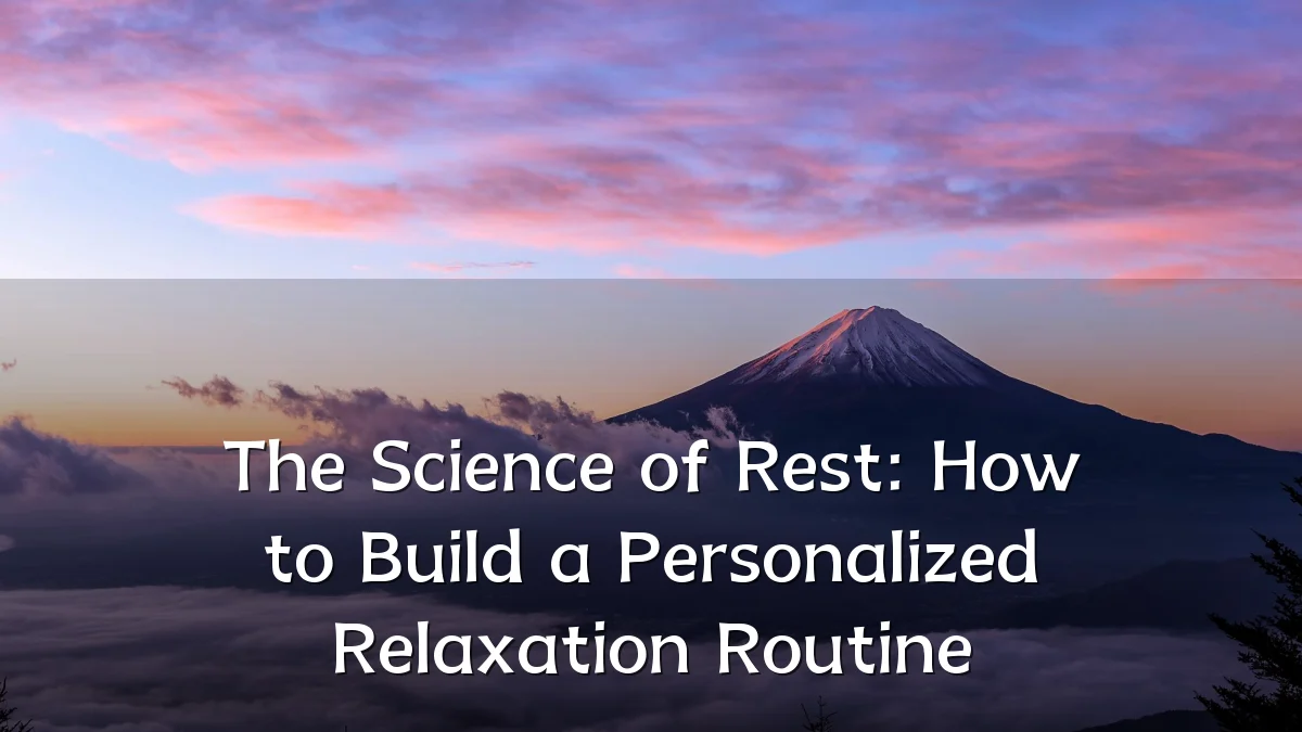 The Science of Rest: How to Build a Personalized Relaxation Routine