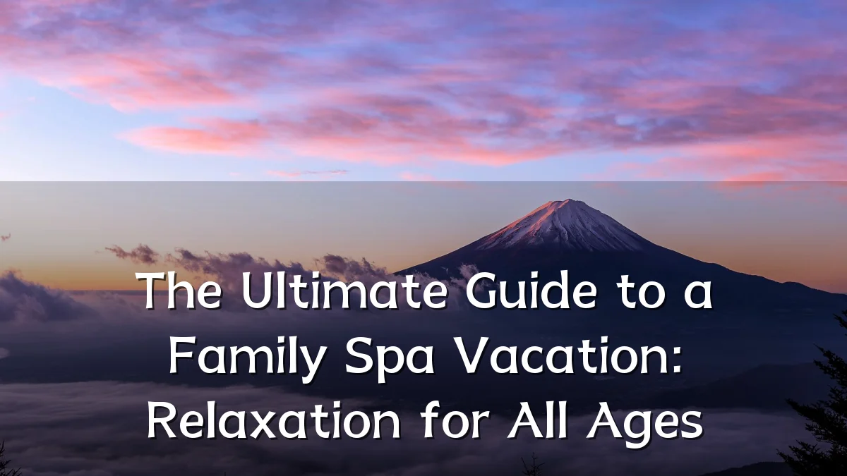 The Ultimate Guide to a Family Spa Vacation: Relaxation for All Ages